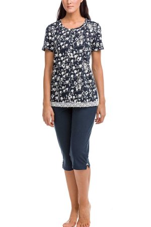 Náttföt – Stuttar buxur – Blá Náttfatnaður Náttföt – Stuttar buxur – Blá