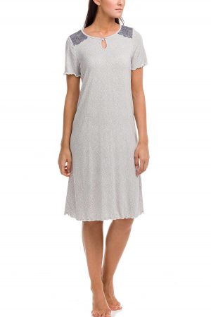 Náttkjóll – Mjúkur – Stutterma Náttfatnaður Náttkjóll – Mjúkur – Stutterma