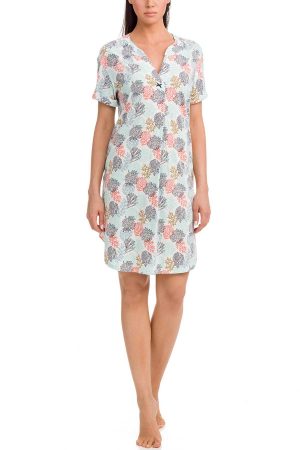 Náttkjóll – Stuttar ermar Náttfatnaður Náttkjóll – Stuttar ermar