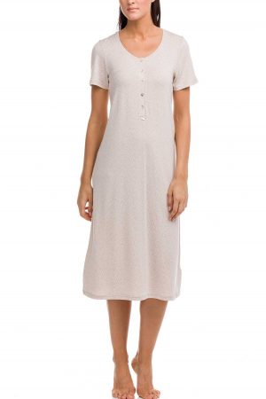 Náttkjóll – Mjúkur – Stutterma Náttfatnaður Náttkjóll – Mjúkur – Stutterma