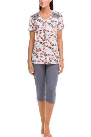 Náttföt – Stutterma – Hneppt Náttfatnaður Náttföt – Stutterma – Hneppt