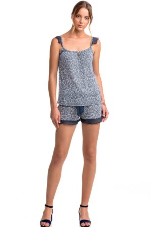 Náttföt – Hlýratoppur – Mynstruð Náttfatnaður Náttföt – Hlýratoppur – Mynstruð