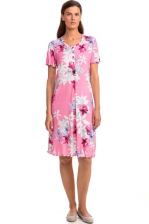 Náttkjóll – Ermastuttur – Yndismjúkur Náttfatnaður Náttkjóll – Ermastuttur – Yndismjúkur