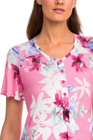 Náttkjóll – Ermastuttur – Yndismjúkur Náttfatnaður Náttkjóll – Ermastuttur – Yndismjúkur