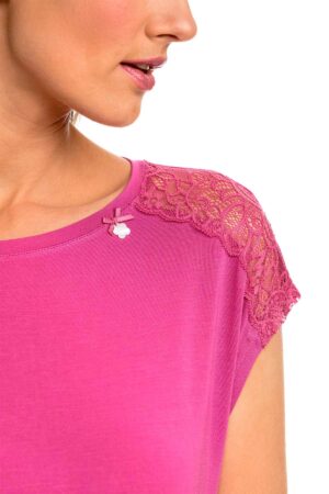 Náttkjóll – Ermastuttur – Einlitur Náttfatnaður Náttkjóll – Ermastuttur – Einlitur