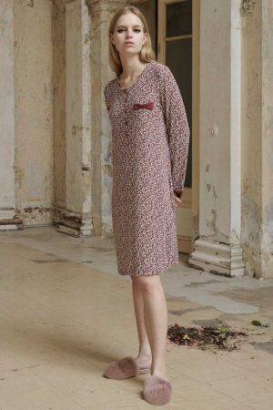 Náttkjóll – Blómamynstur Náttfatnaður Náttkjóll – Blómamynstur