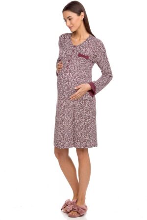 Náttkjóll – Blómamynstur Náttfatnaður Náttkjóll – Blómamynstur