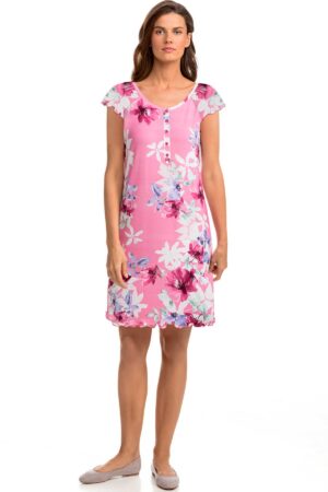 Náttkjóll – Stutterma Náttfatnaður Náttkjóll – Stutterma