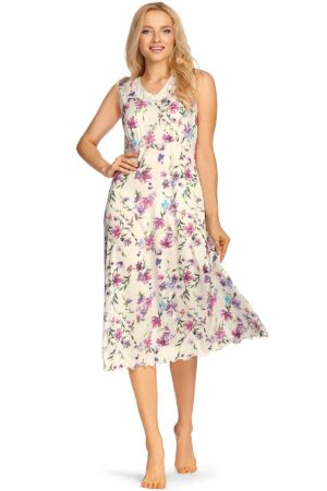 Náttkjóll – Síður – Mynstur Ascafa Náttkjóll – Síður – Mynstur