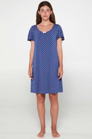 Náttkjóll – Yndismjúkur – Stutterma Náttfatnaður Náttkjóll – Yndismjúkur – Stutterma