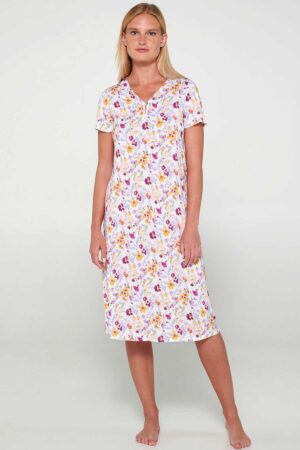 Náttkjóll – Yndismjúkur – Blóm Náttfatnaður Náttkjóll – Yndismjúkur – Blóm