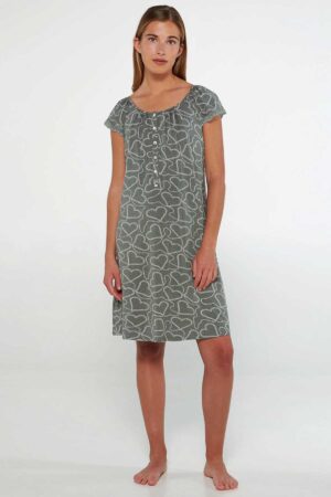 Náttkjóll – Yndismjúkur – Hjörtu Náttfatnaður Náttkjóll – Yndismjúkur – Hjörtu