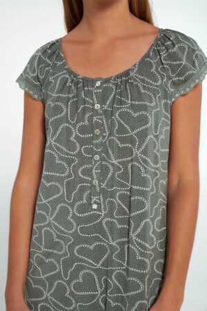 Náttkjóll – Yndismjúkur – Hjörtu Náttfatnaður Náttkjóll – Yndismjúkur – Hjörtu