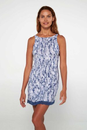 Náttkjóll – Yndismjúkur – Mynstur Náttfatnaður Náttkjóll – Yndismjúkur – Mynstur