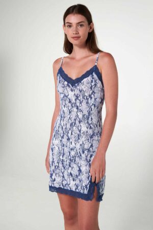 Náttkjóll – Yndismjúkur – Mynstur Náttfatnaður Náttkjóll – Yndismjúkur – Mynstur