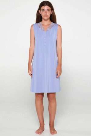 Náttkjóll – Yndismjúkur – Ermalaus Náttfatnaður Náttkjóll – Yndismjúkur – Ermalaus