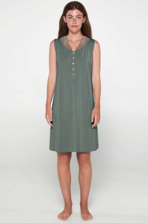 Náttkjóll – Yndismjúkur – Ermalaus Náttfatnaður Náttkjóll – Yndismjúkur – Ermalaus