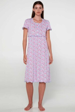 Náttkjóll – Bómull Náttfatnaður Náttkjóll – Bómull