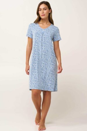 Náttkjóll – Mynstraður – Yndismjúkur Náttfatnaður Náttkjóll – Mynstraður – Yndismjúkur