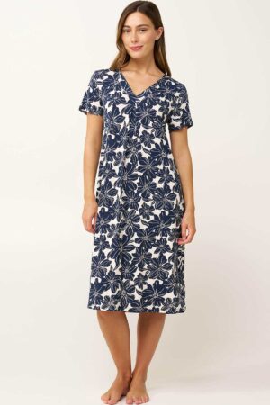 Náttkjóll – Mynstraður – Yndismjúkur Náttfatnaður Náttkjóll – Mynstraður – Yndismjúkur