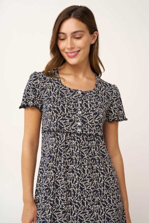 Náttkjóll – Mynstraður – Yndismjúkur Náttfatnaður Náttkjóll – Mynstraður – Yndismjúkur