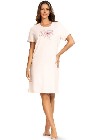 Náttkjóll – Stutterma – Mynstur Væntanlegt Náttkjóll – Stutterma – Mynstur