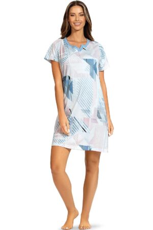 Náttkjóll – Stutterma – Mynstur Væntanlegt Náttkjóll – Stutterma – Mynstur