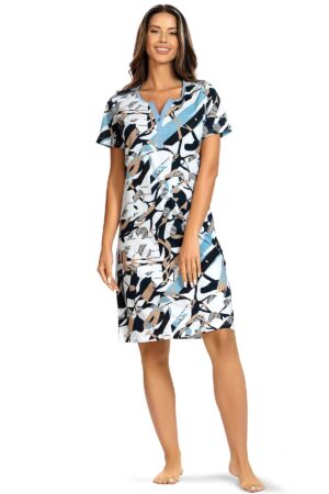 Náttkjóll – Stutterma – Mynstur Væntanlegt Náttkjóll – Stutterma – Mynstur