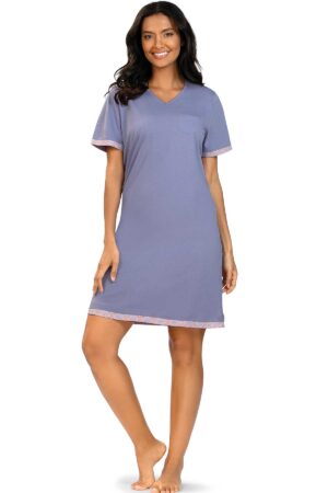 Náttkjóll – Ermastuttur – Mjúkur Væntanlegt Náttkjóll – Ermastuttur – Mjúkur