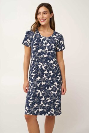 Náttkjóll – Blómamynstur – Yndismjúkur Náttfatnaður Náttkjóll – Blómamynstur – Yndismjúkur Náttfatnaður Náttkjóll – Blómamynstur – Yndismjúkur