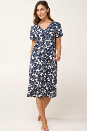 Náttkjóll – Mynstraður – Yndismjúkur Náttfatnaður Náttkjóll – Mynstraður – Yndismjúkur Náttfatnaður Náttkjóll – Mynstraður – Yndismjúkur