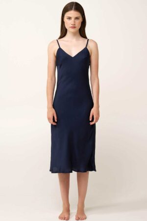 Náttkjóll – Einlitur – Satin áferð Náttfatnaður Náttkjóll – Einlitur – Satin áferð