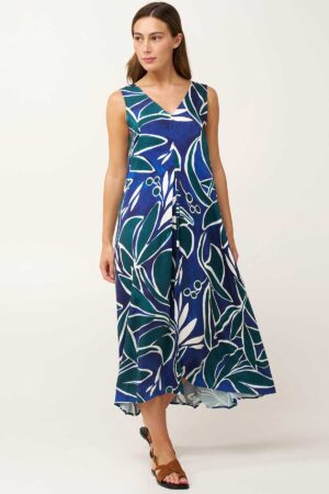 Strandkjóll – Ermalaus – Mynstraður Strandföt Strandkjóll – Ermalaus – Mynstraður