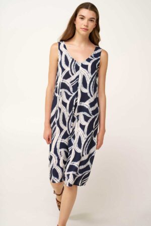 Strandkjóll – Ermalaus – Blár/Hvítur Strandföt Strandkjóll – Ermalaus – Blár/Hvítur