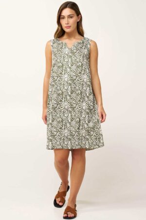 Strandkjóll – Ermlaus – Mynstraður Strandföt Strandkjóll – Ermlaus – Mynstraður