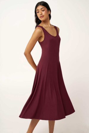 Strandkjóll – Rauður – Ermalaus Fatnaður Strandkjóll – Rauður – Ermalaus