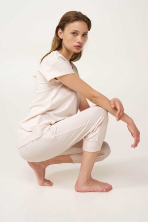 Hálfsíðar – Buxur – Stroff Buxur Hálfsíðar – Buxur – Stroff